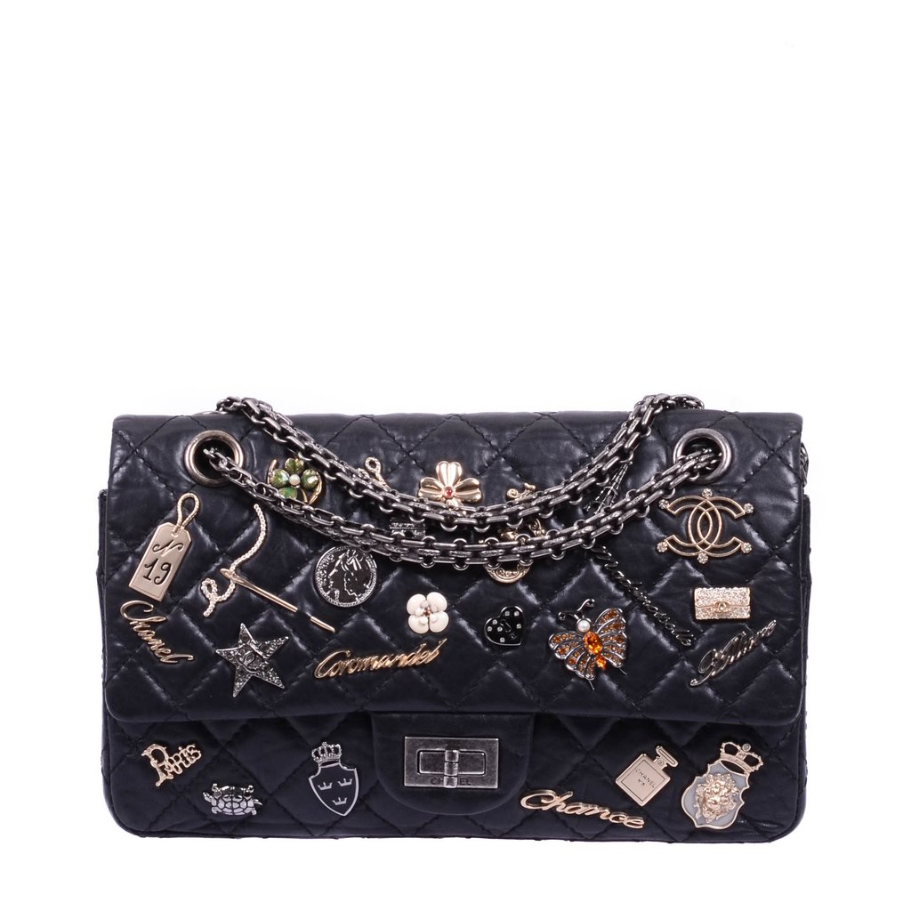 Chanel Black Quilted Lucky Charm Reissue 2.55 Classic 255 Bag - My
