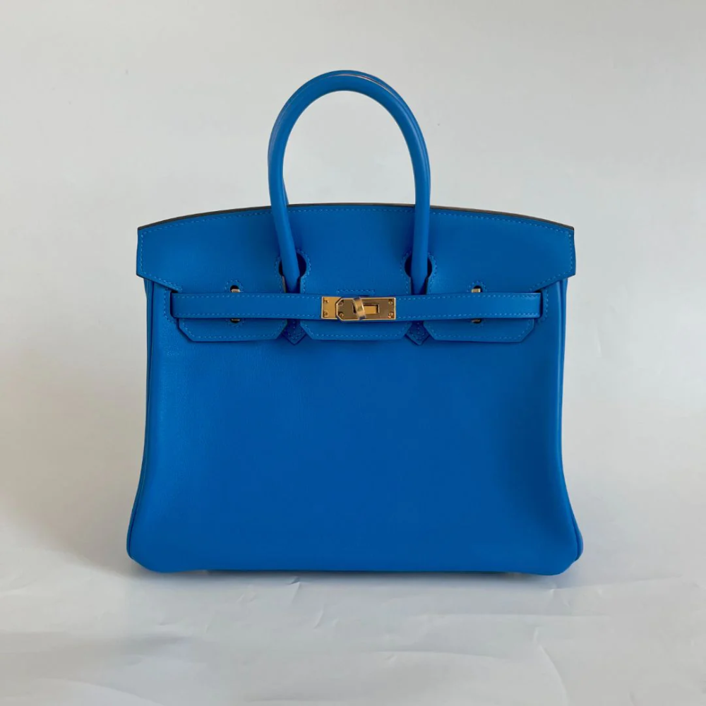 Hermes Bleu Royal Swift Leather Birkin 25