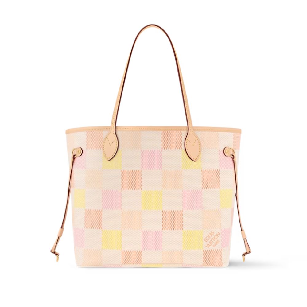 Louis vuitton white checkered tote best sale