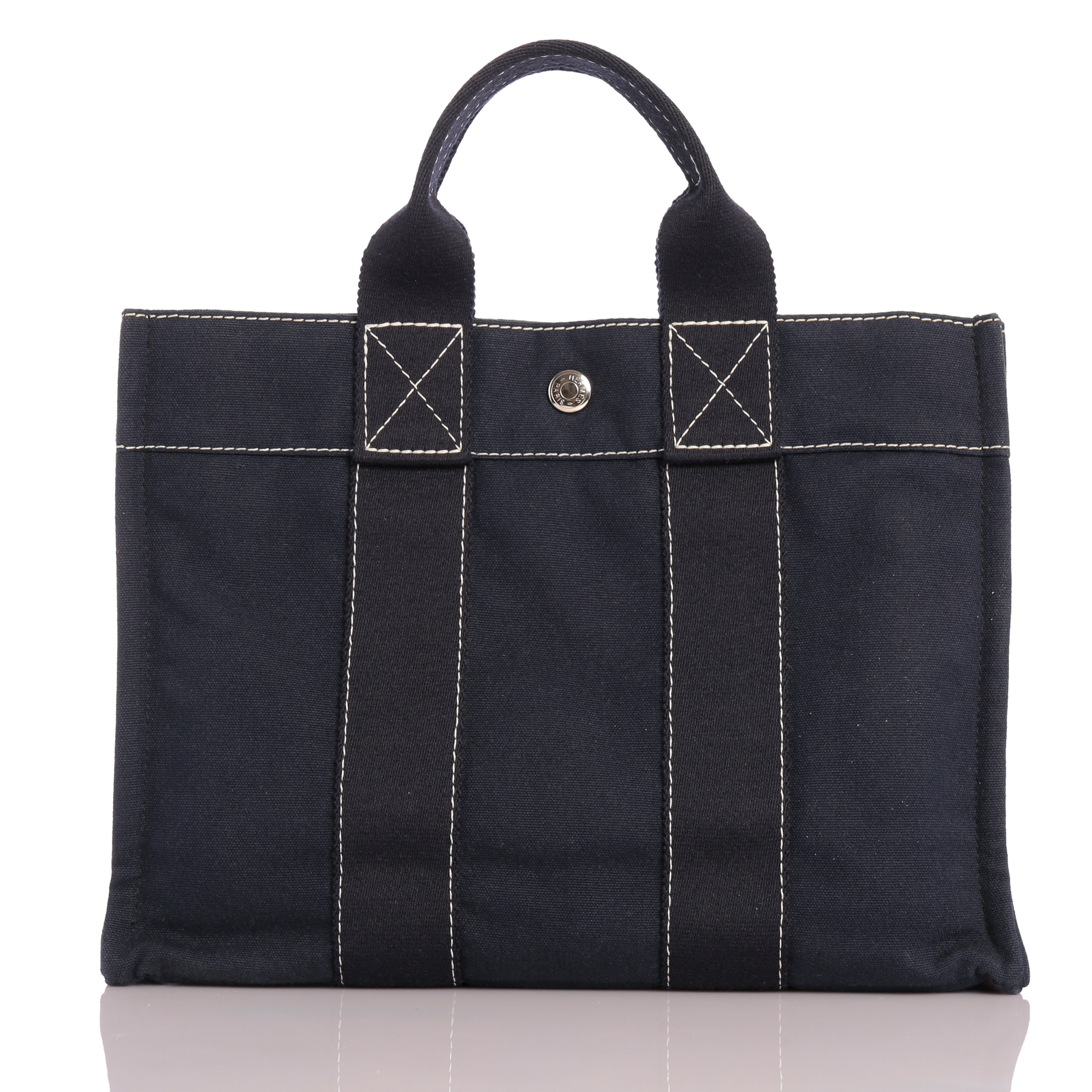 Hermes Navy Blue Fourre-Tout Tote - My Luxury Bargain