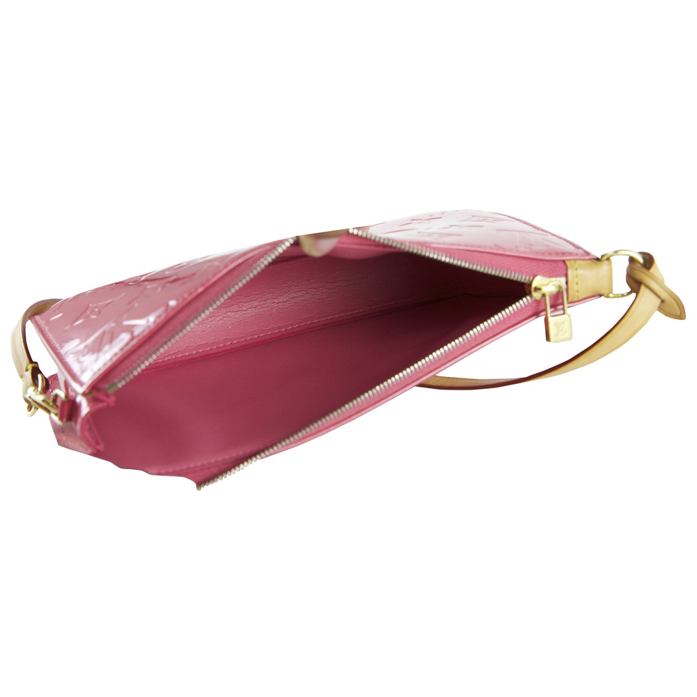 Louis Vuitton Pink Vernis Monogram Leather Pochette Bag