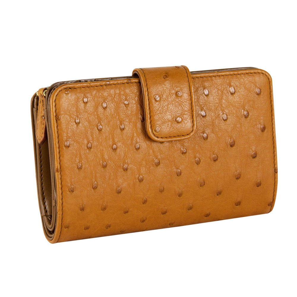 Double card holder Ostrich Leather - 