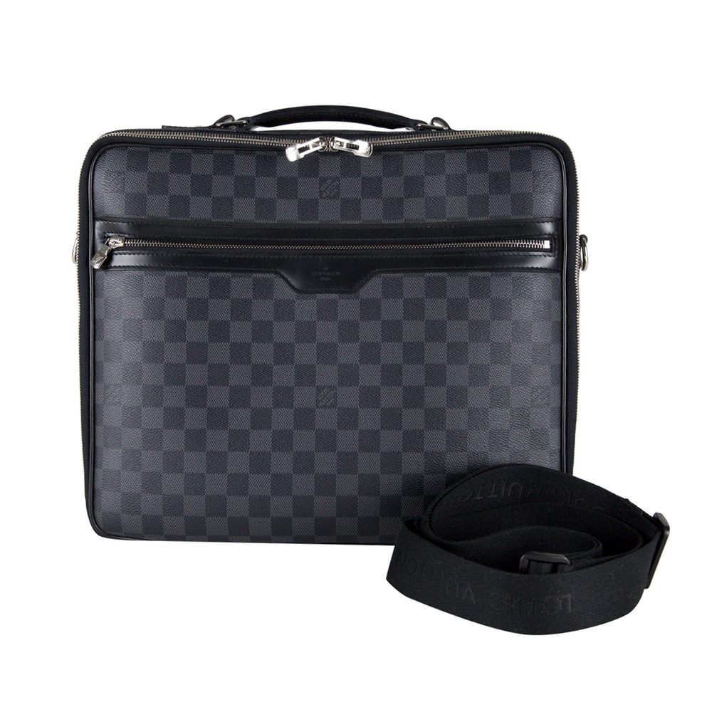 Buy Louis Vuitton Laptop Bag Online My Luxury Bargain LOUIS VUITTON DAMIER GRAPHITE CANVAS STEVE LAPTOP BAG