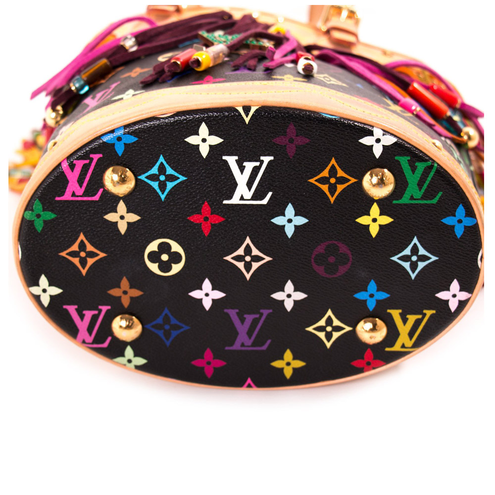 Louis Vuitton Limited Edition Black Monogram Multicolore Fringe
