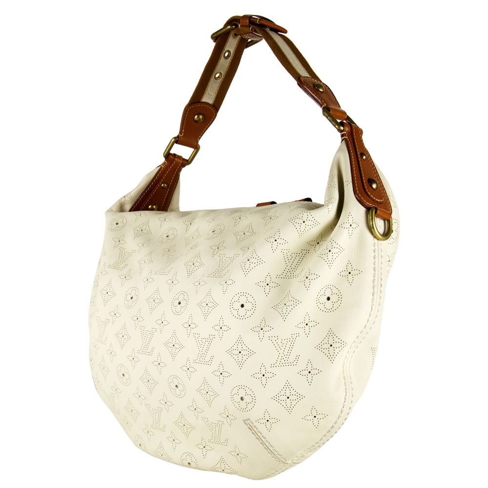 Louis Vuitton Limited Edition Perforated White Leather Onatah Hobo
