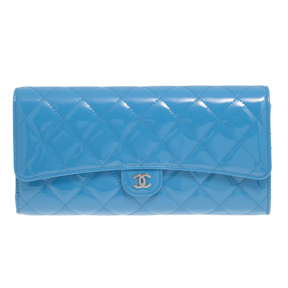 Chanel Blue Flap Wallet And Organiser