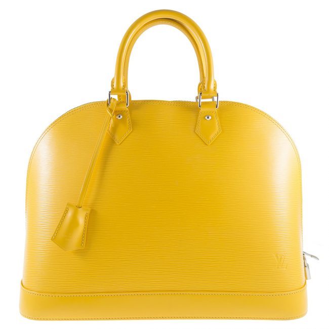tas handbag Louis Vuitton Alma Black Pm Epi Leather Handbag