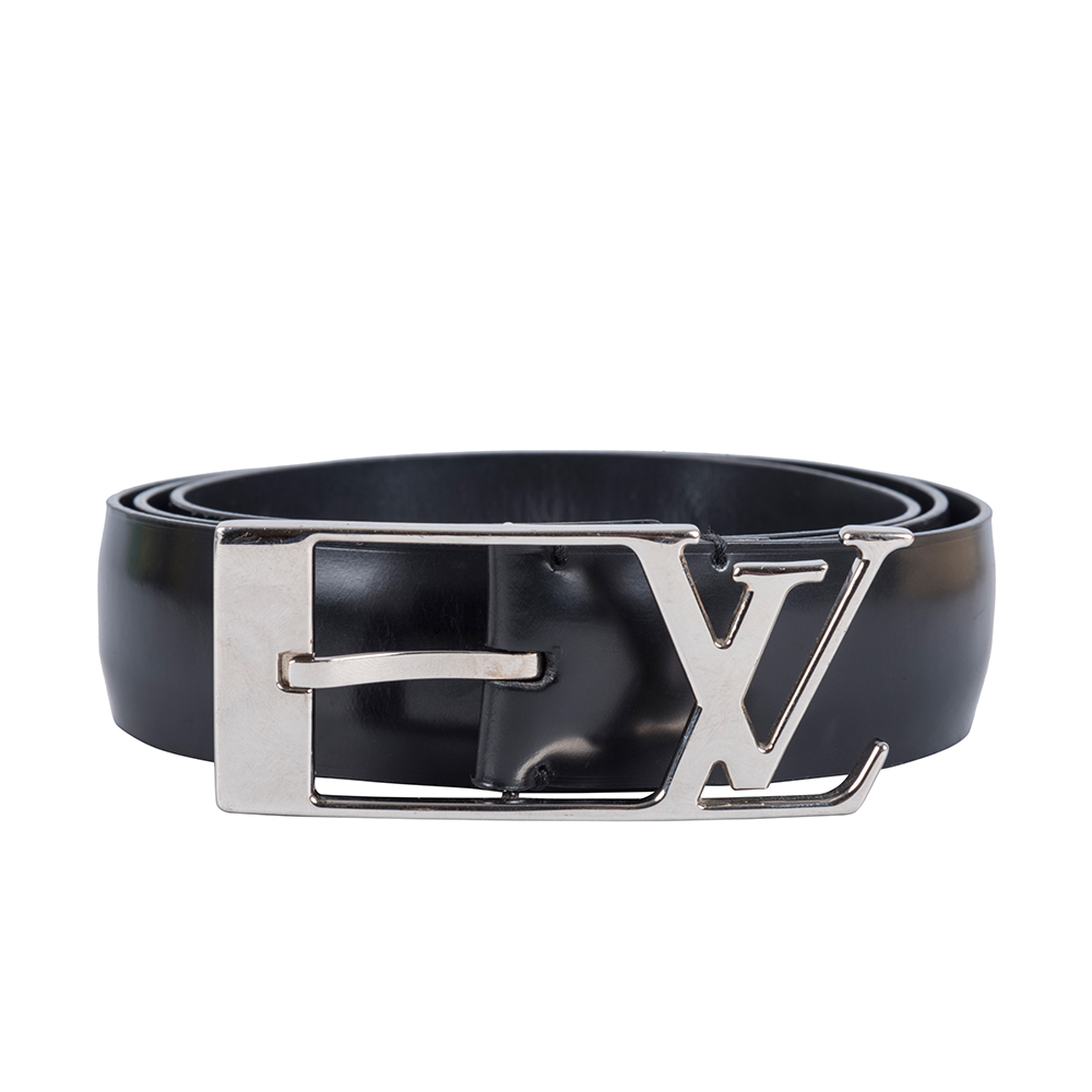 Louis Vuitton Black Leather Neogram Belt