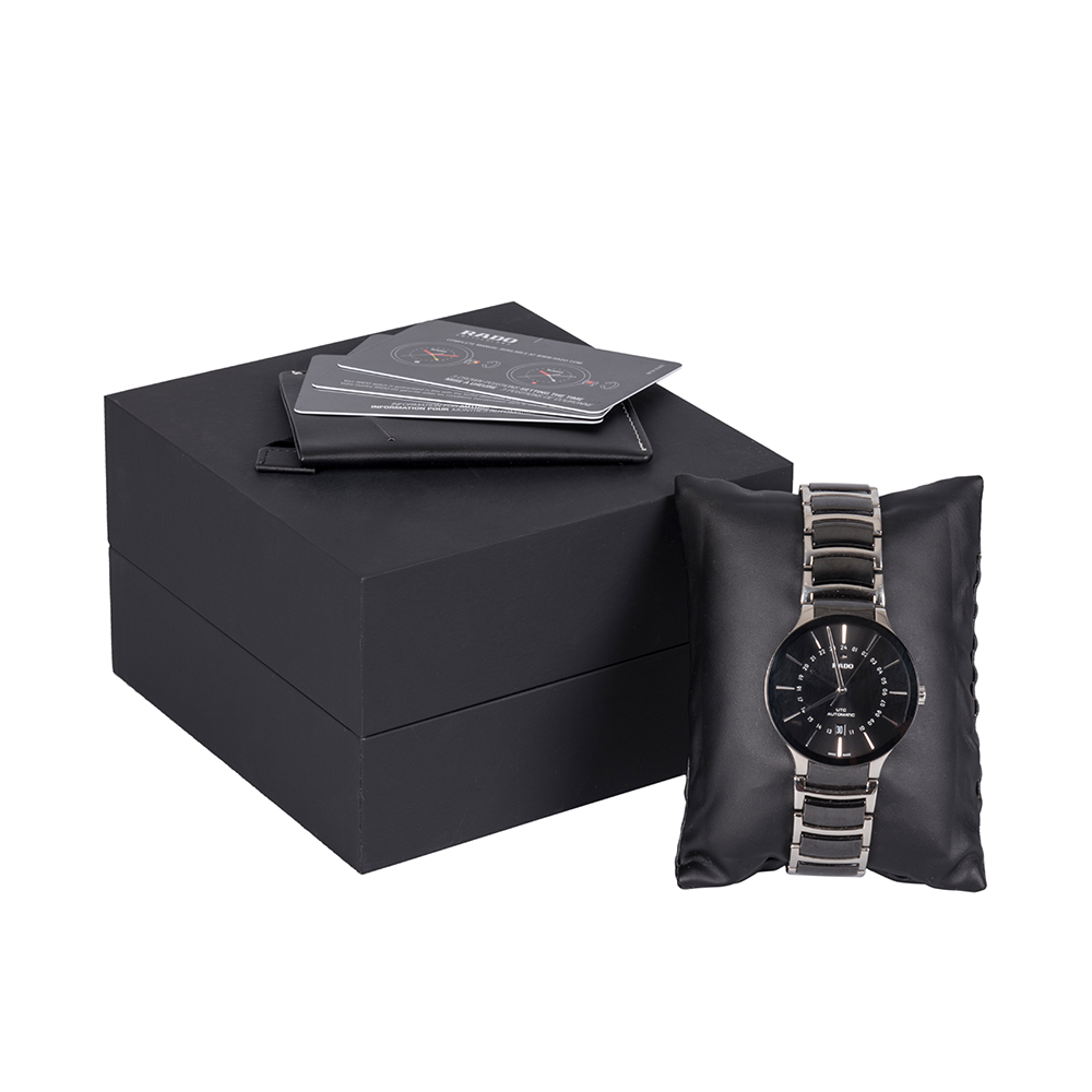 Rado Black Centrix Automatic utc Mens Wristwatch