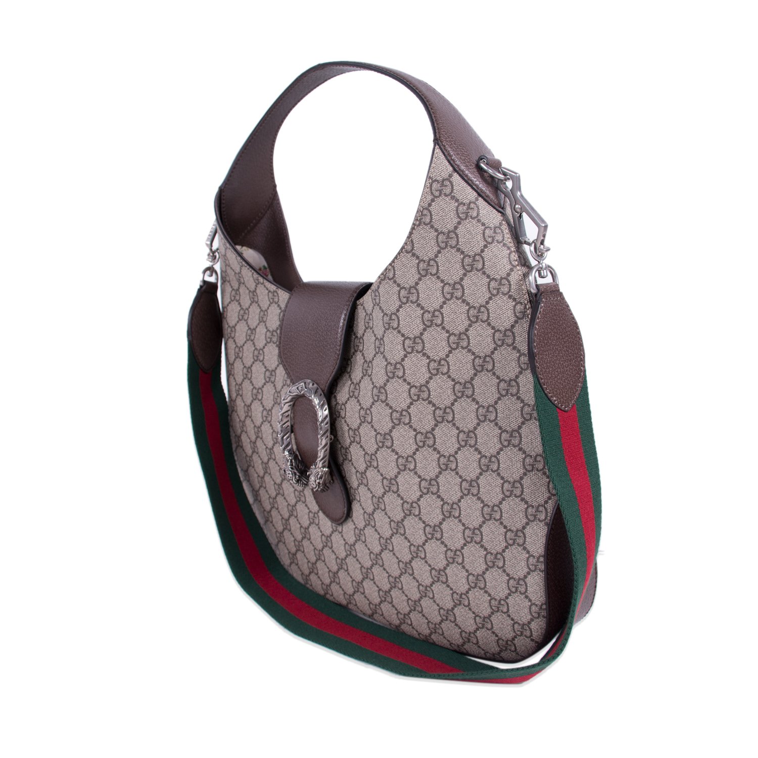 Gucci Brown Canvas Leather Dionysus Shoulder Bag