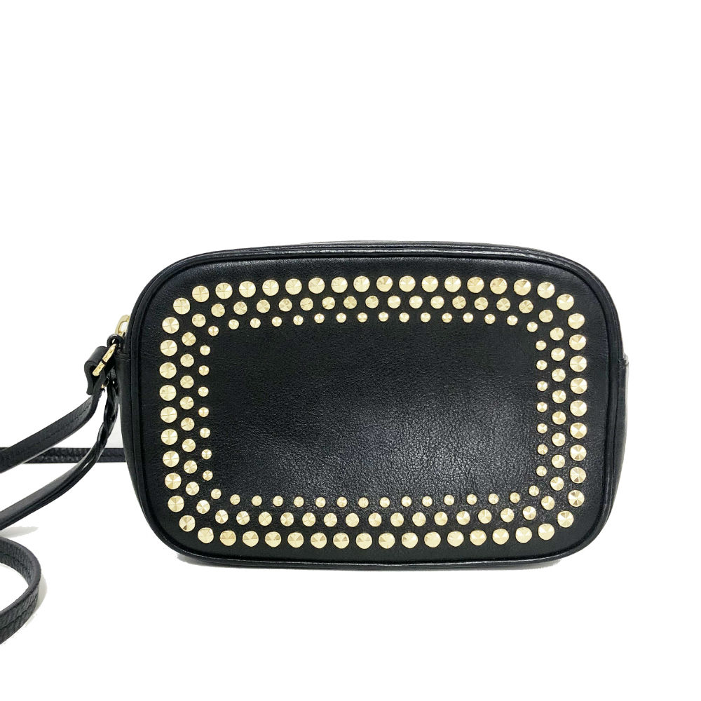 Alexander McQueen Black Leather Camera Crossbody Bag