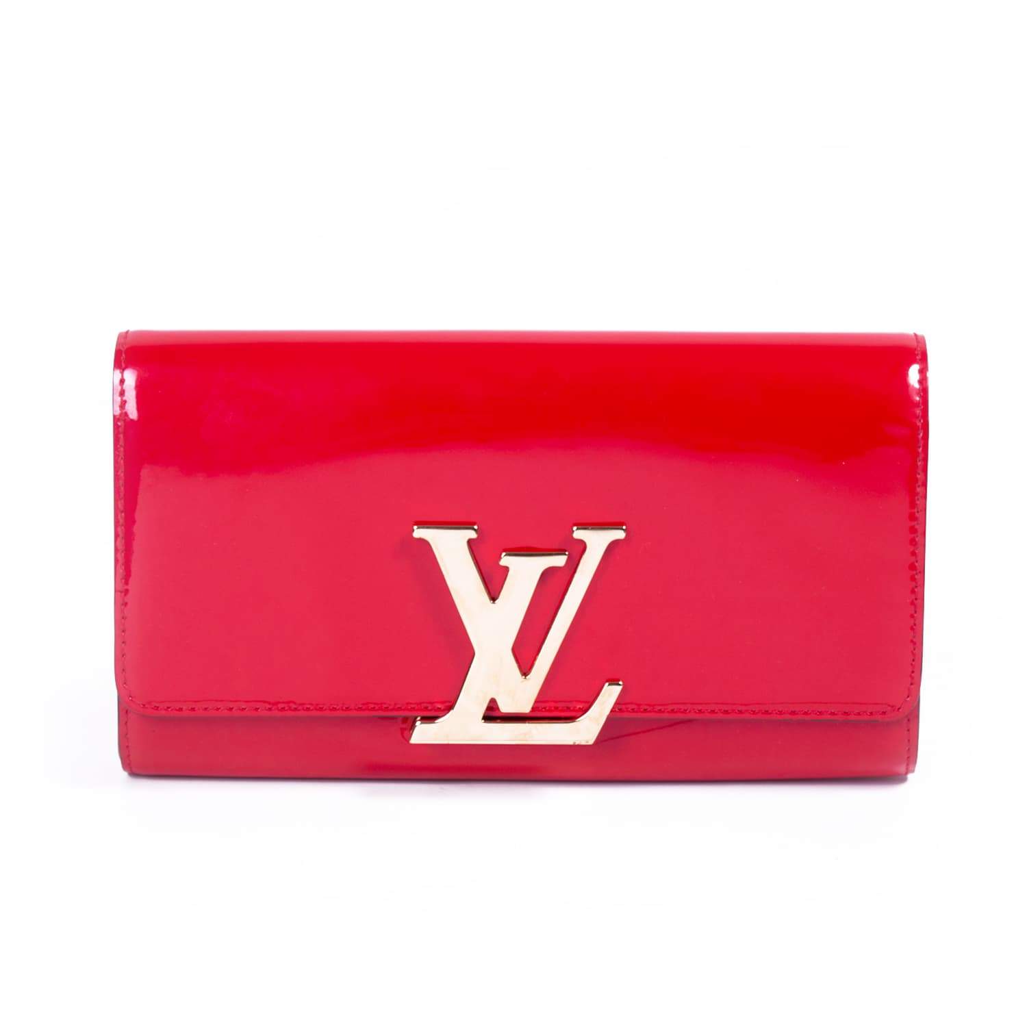 Leather clutch bag Louis Vuitton Red in Leather - 28692370