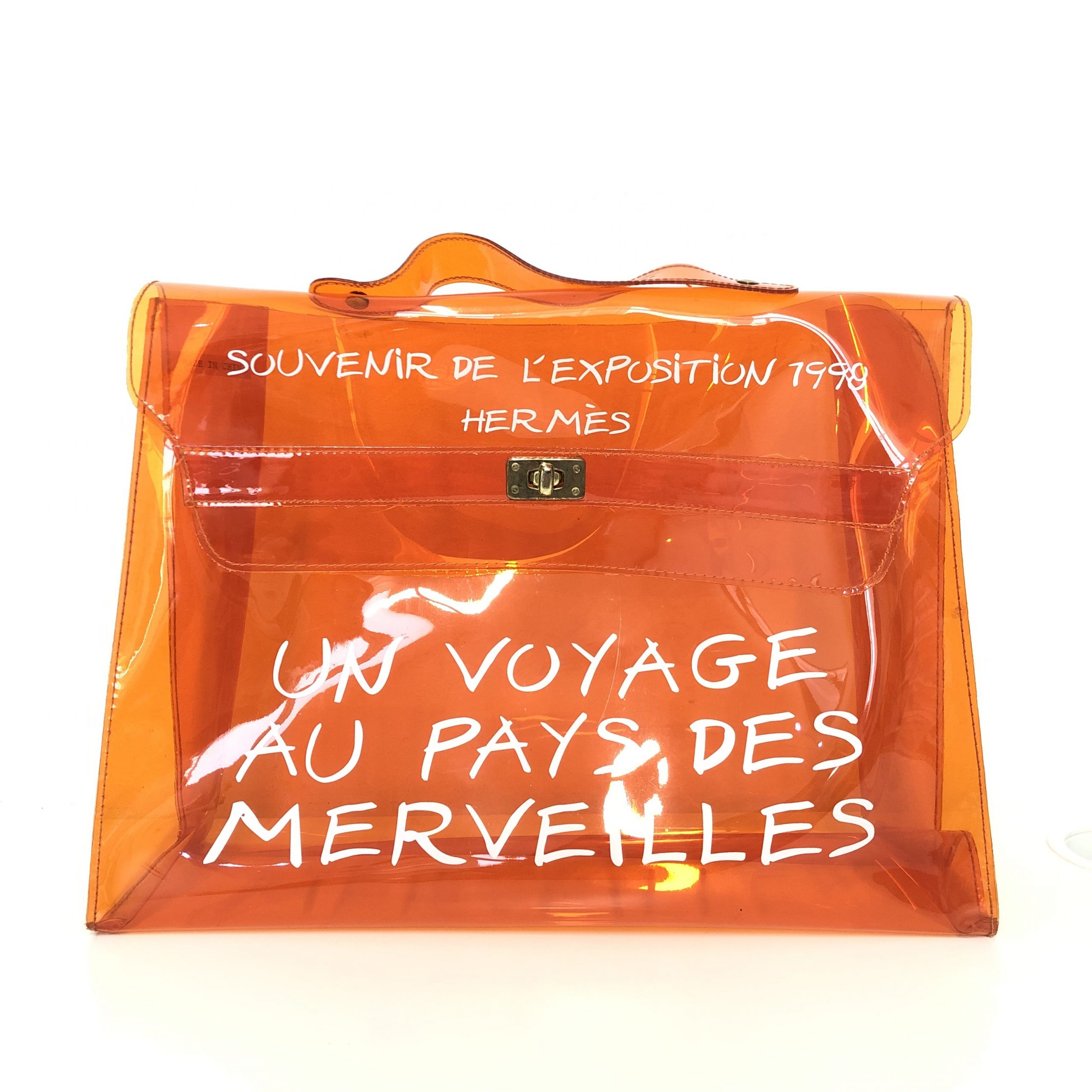 Hermes Clear Vinyl Vintage Kelly Bag Hermes