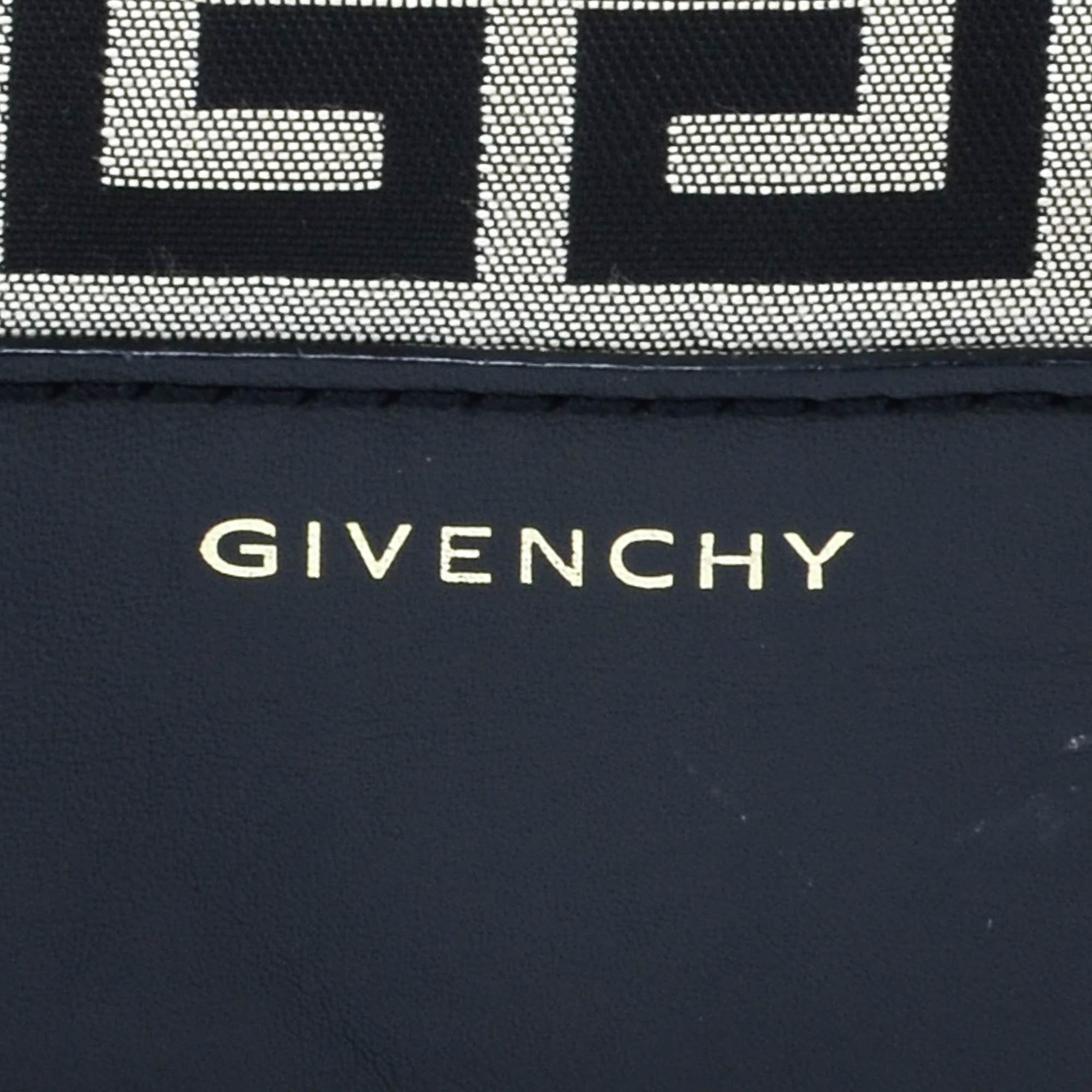 Givenchy Bicolor Monogram Canvas Leather Shoulder Bag - My Luxury Bargain
