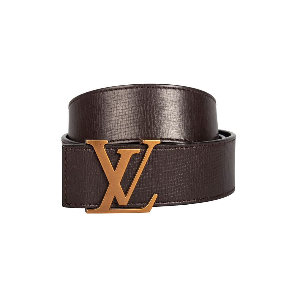 Initiales leather belt Louis Vuitton Black size 95 cm in Leather - 35537209