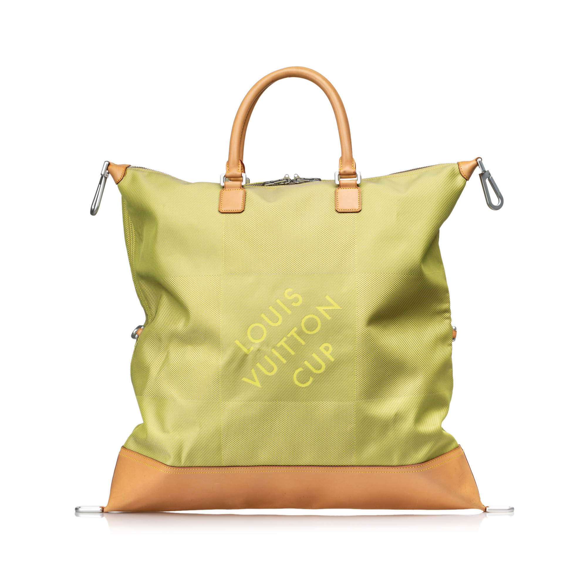 Louis Vuitton Limited Edition LV Cup Jaune Green Damier Geant Cube Duffle  Leather Nylon ref.293645 - Joli Closet