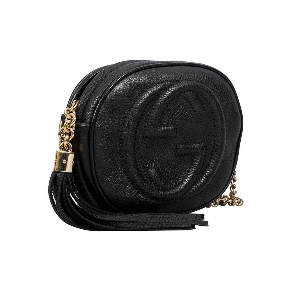 Gucci Soho Mini Chain Bag in Black Leather — UFO No More