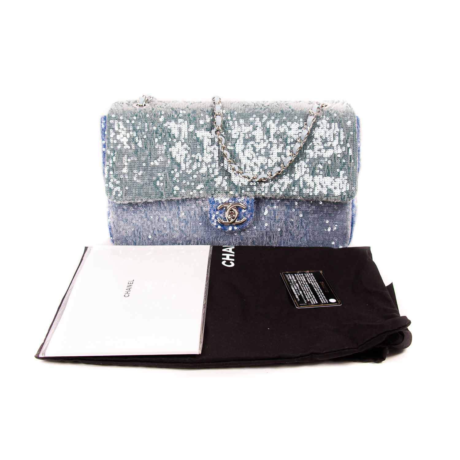 Chanel Medium Waterfall Sequin Flap Handbag