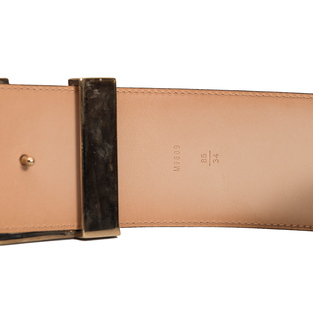 Louis Vuitton Amarante Vernis Leather LV Initiales Belt 85CM Louis