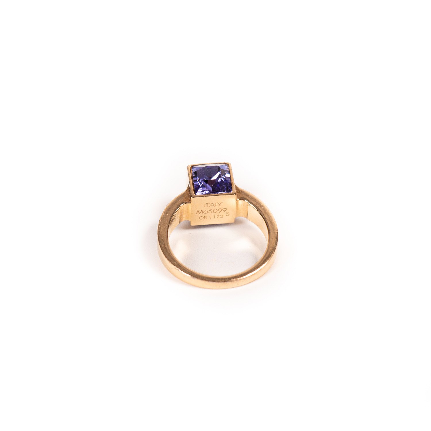Louis Vuitton Gamble Crystal Gold Tone Ring 53