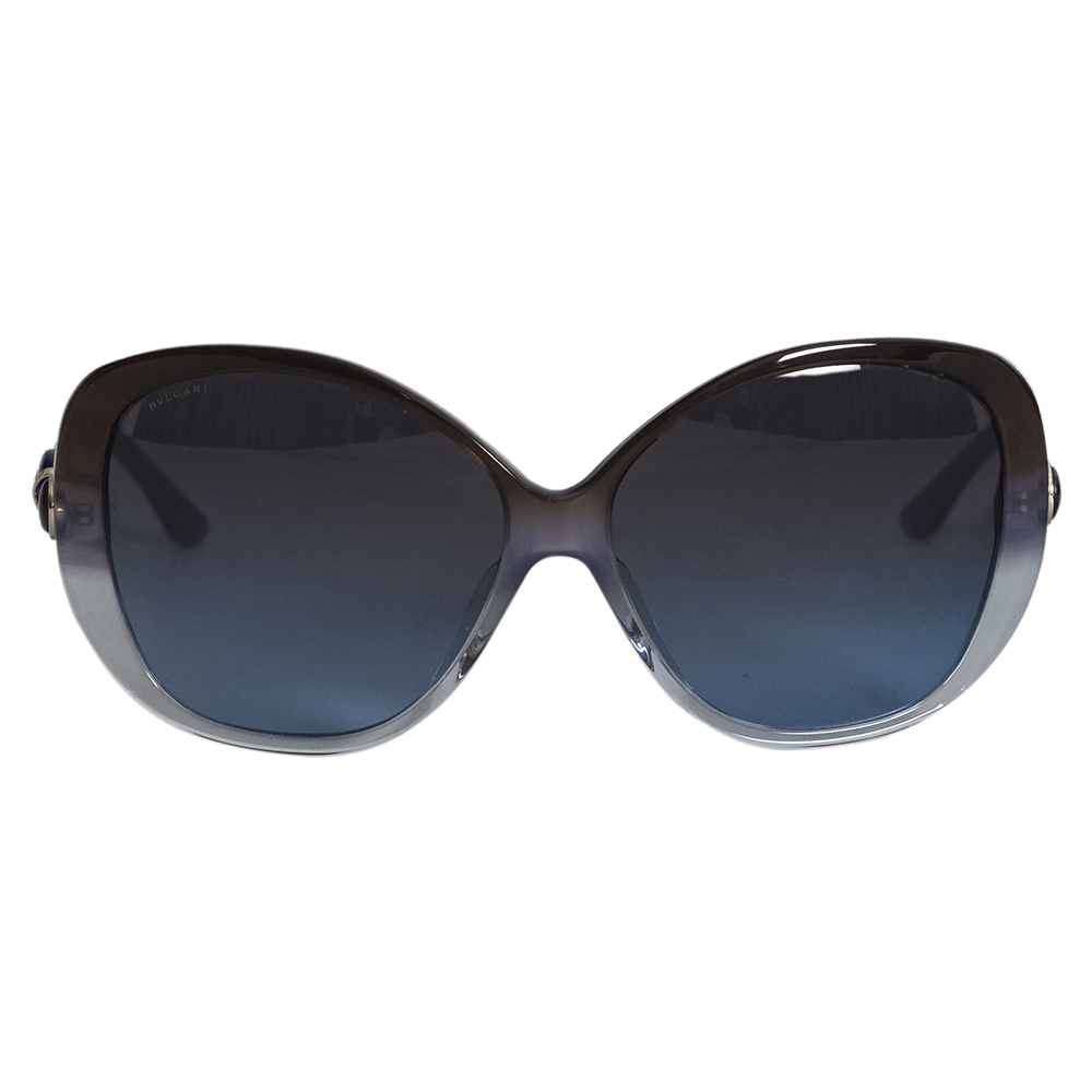 Bvlgari Blue Jeweled 8080-B Cat Eye Sunglasses