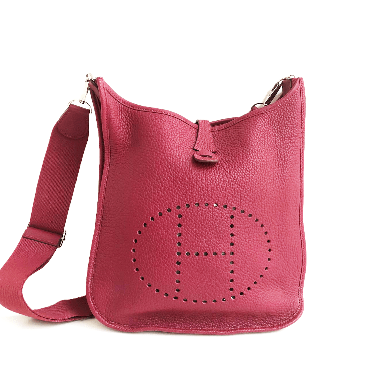 Hermes Pink Clemence Leather Evelyne III PM Bag
