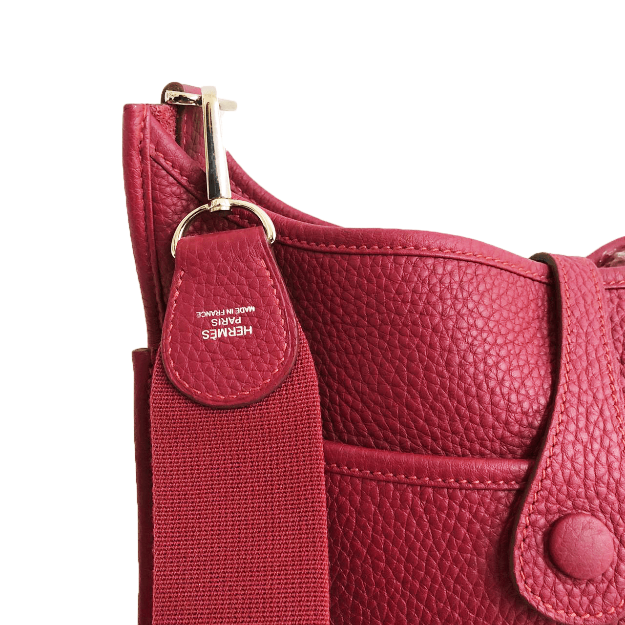Hermes Pink Clemence Leather Evelyne III PM Bag