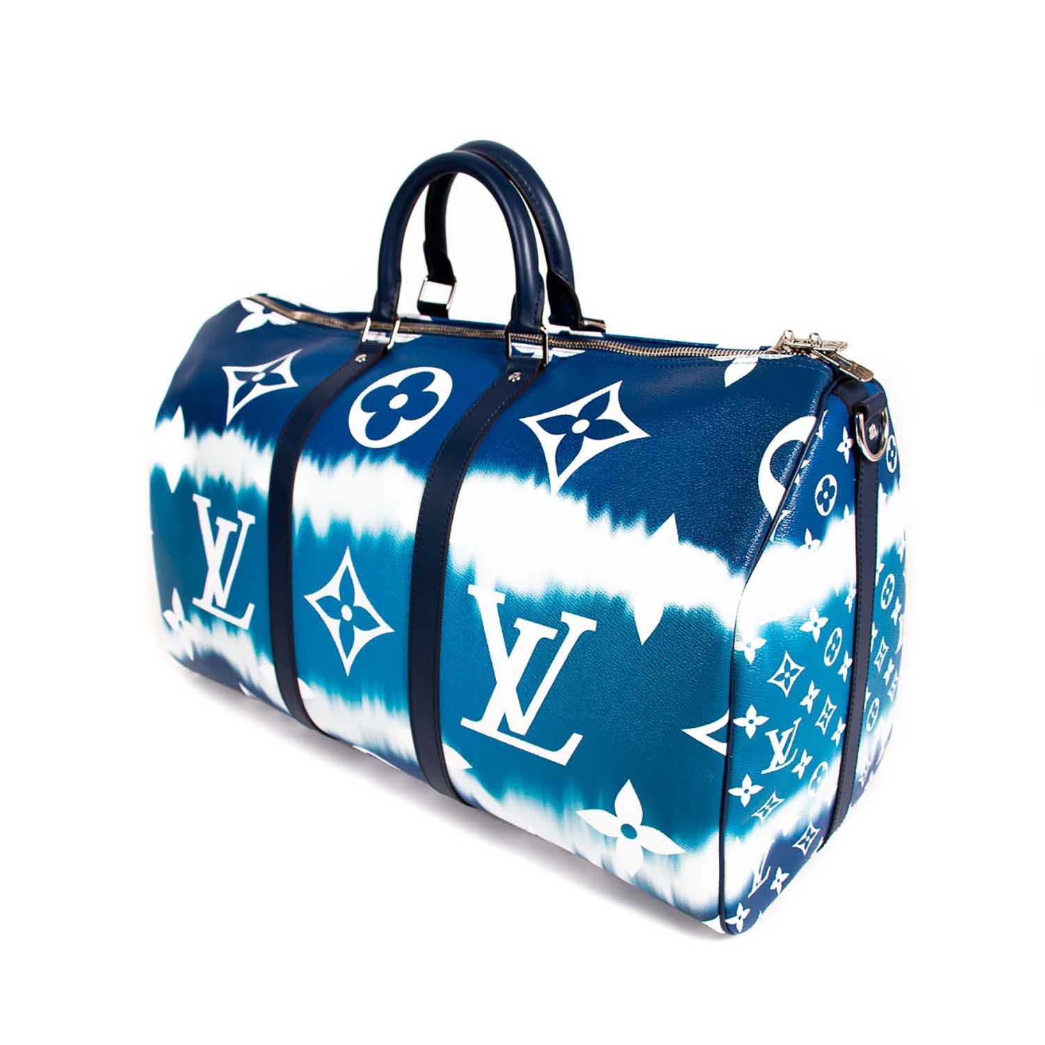 ULTRA EXCLUSIVE-BRAND NEW-LV Keepall 50 strap ESCALE COLLECTION in pastel  canvas at 1stDibs