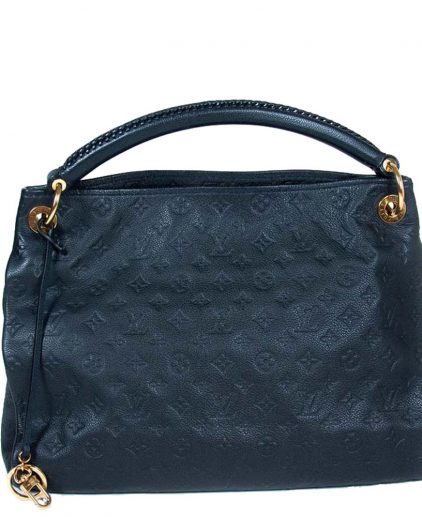 louis vuitton navy blue handbag with red