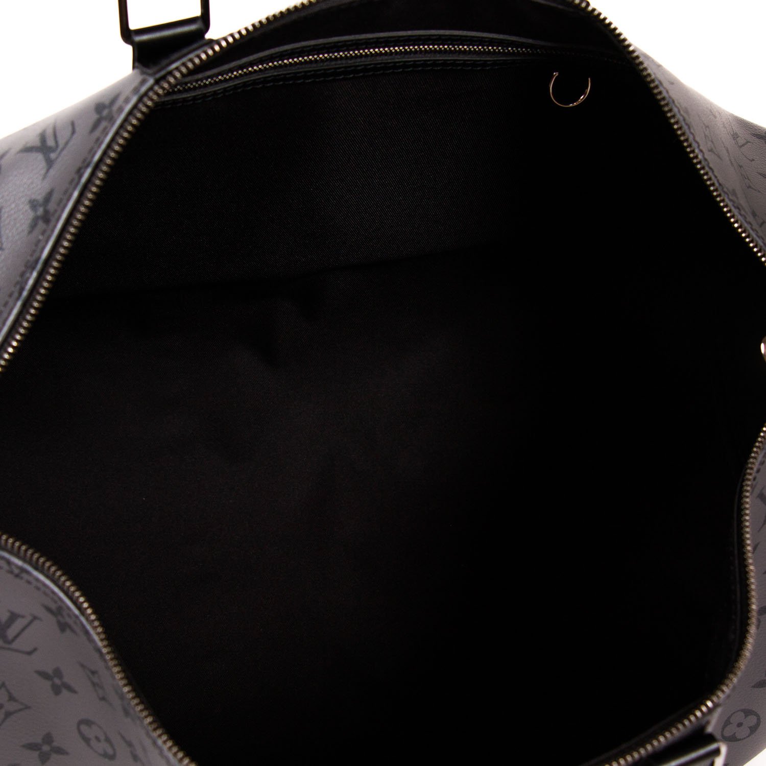 Louis Vuitton Black Grey Monogram Eclipse Keepall Bandouliere 50