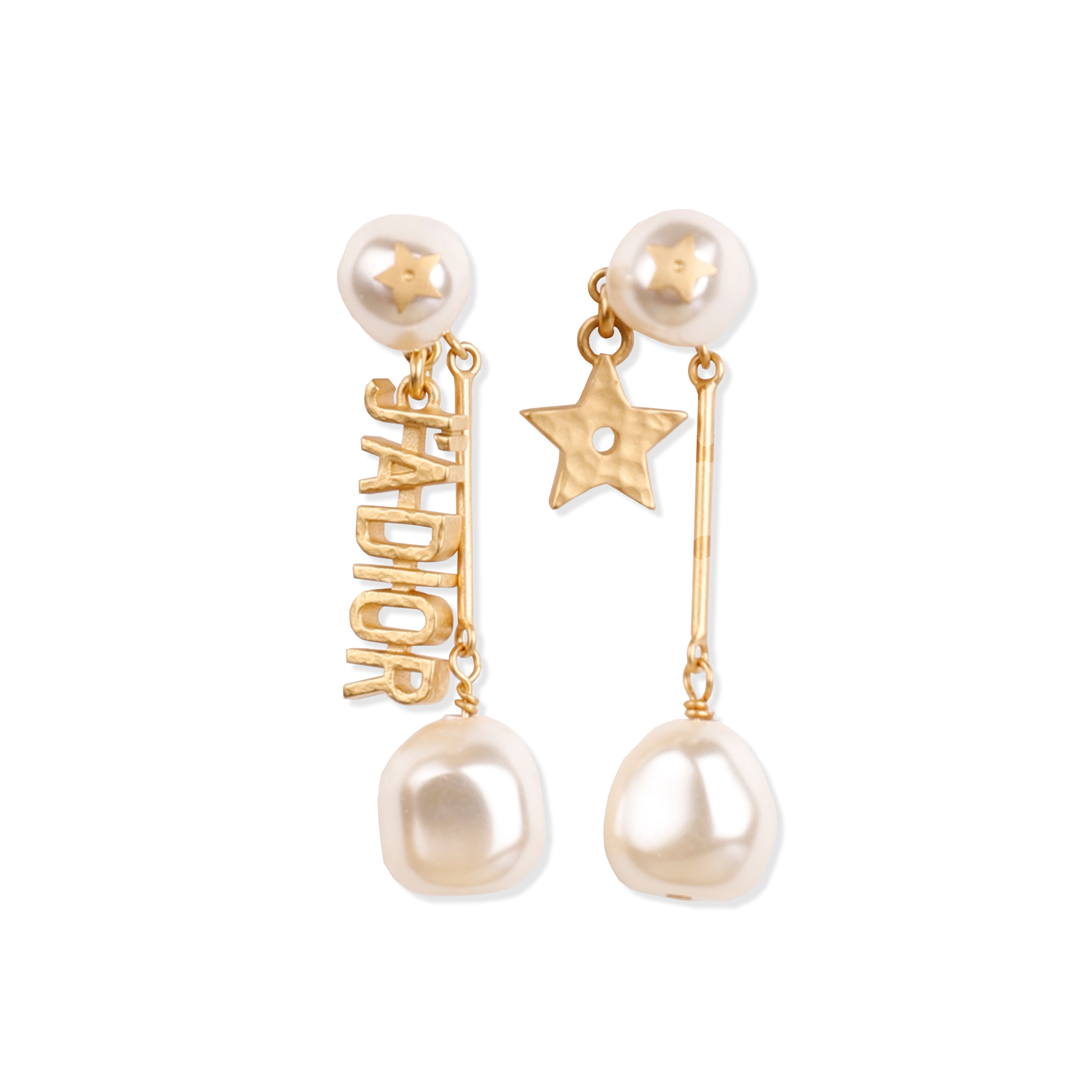 Christian Dior Gold Tone Faux Pearl J’adior Earrings
