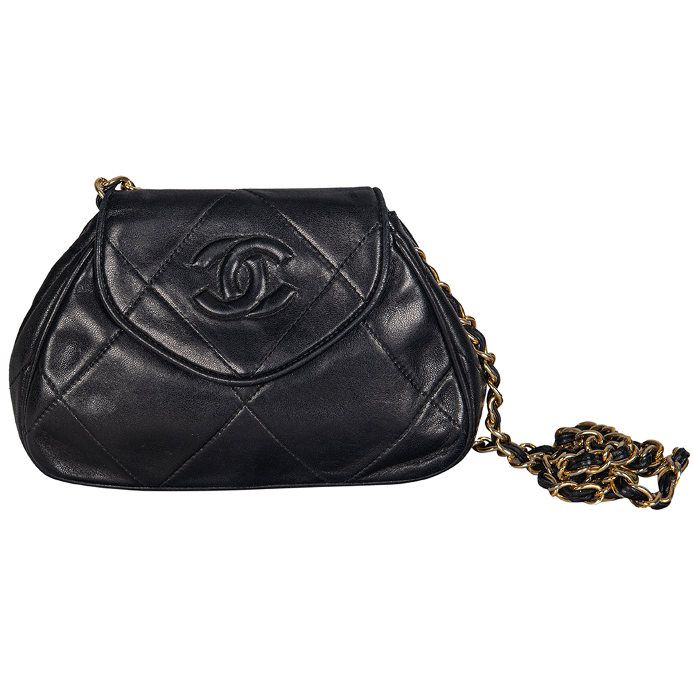 Chanel Black Quilted Calfskin Leather Shoulder Bag