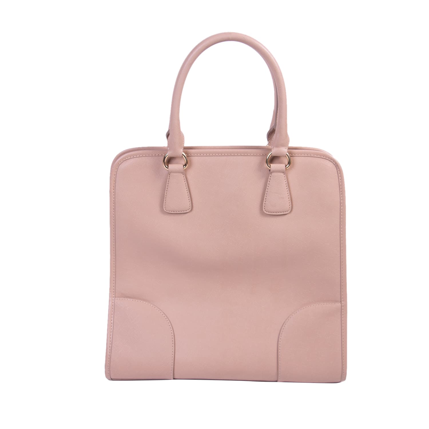 Prada Light Pink Saffiano lux Leather Satchel Handbag