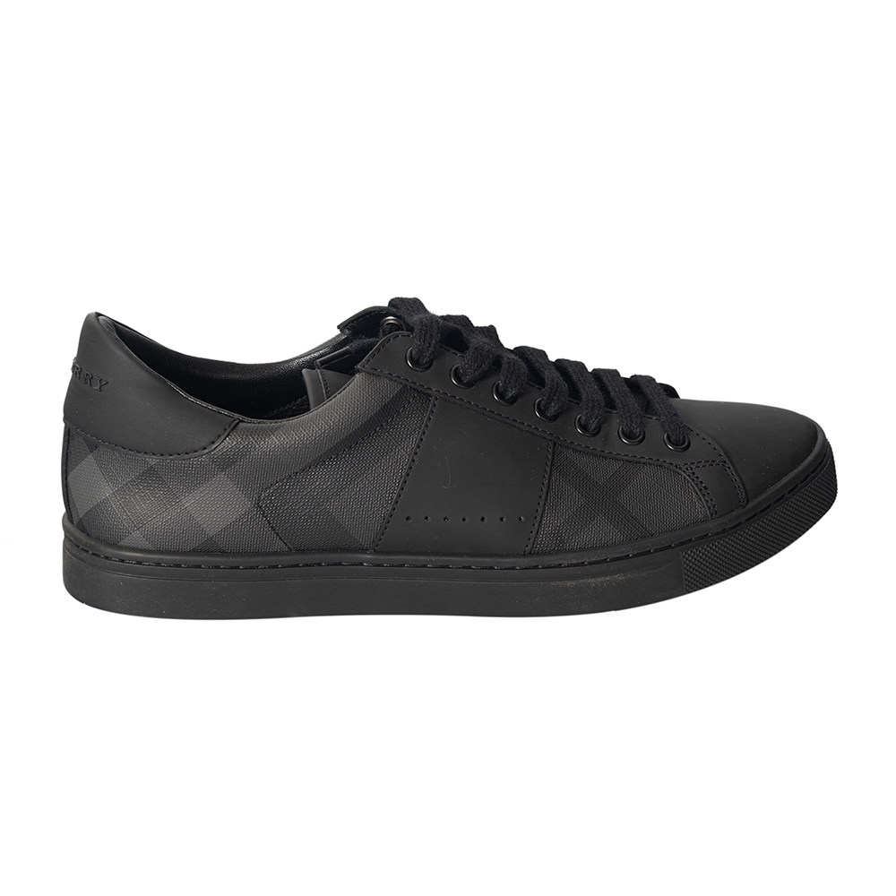 Burberry Black Nova Check Leather Westford Low Top Sneakers Size 41