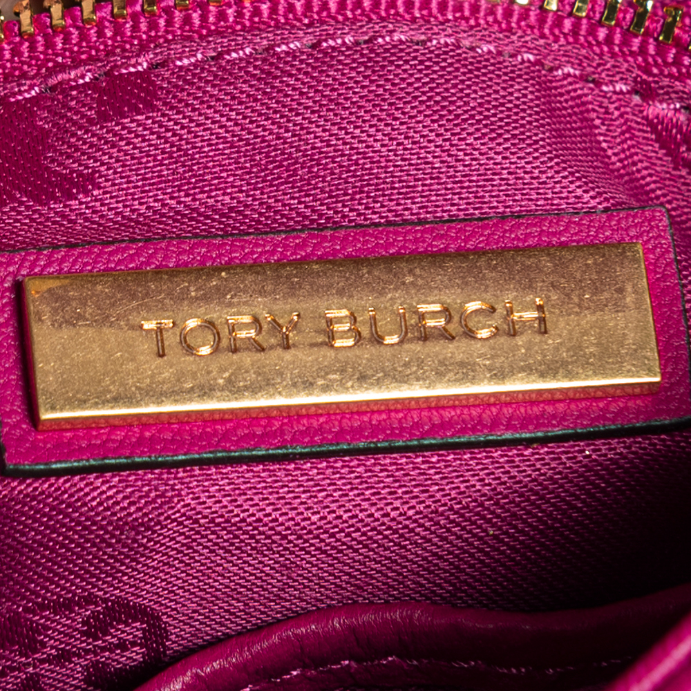 Tory Burch Pink Leather Fleming Shoulder Bag