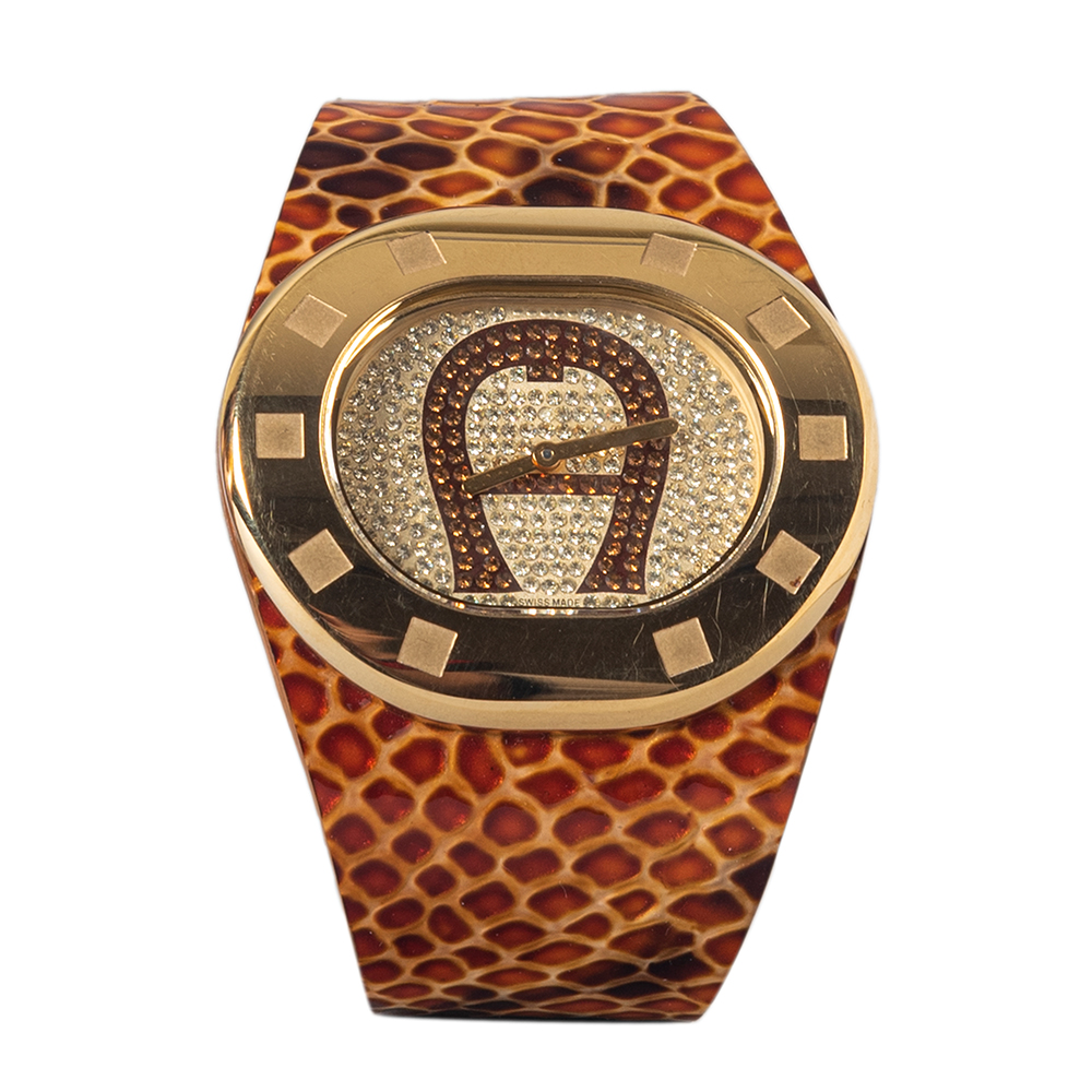 Aigner Gold Tone Ravello Due A21000 Womens Wristwatch
