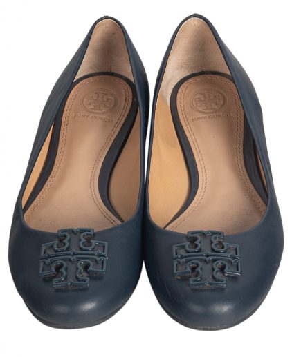 Tory Burch Blue Leather Ballet Flats Size 37