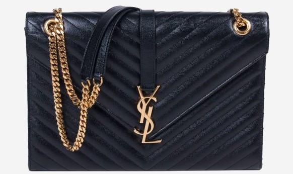 Yves St-Laurent Vintage Black Shiny Hand Bag MW2439 – LuxuryPromise