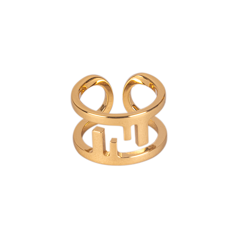 Fendi ‘O’ Lock Gold Tone Ring
