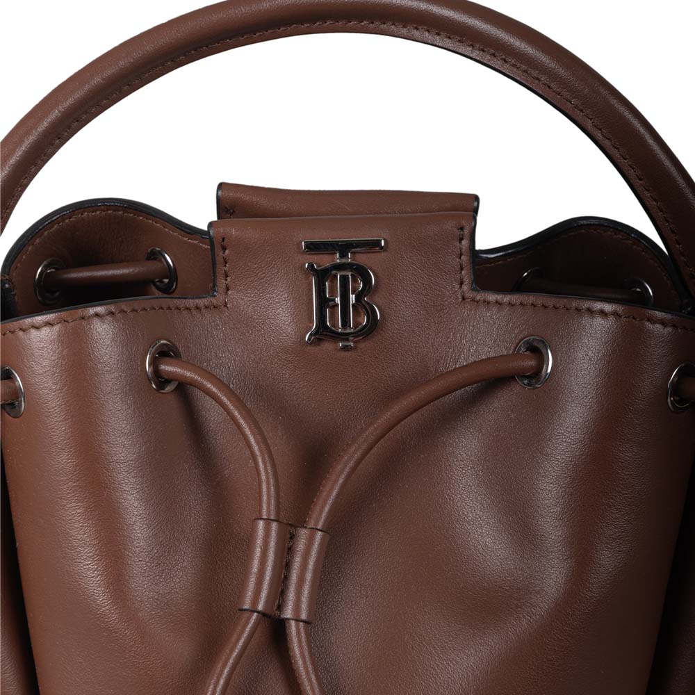 Burberry monogram motif leather bucket bag sale